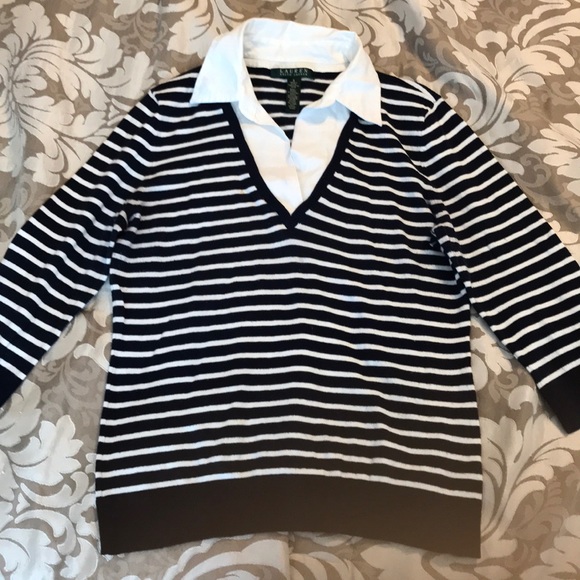 Stripped Polo sweater - Picture 1 of 3